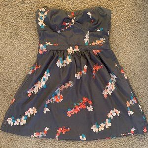 American Eagle Strapless Floral Dress